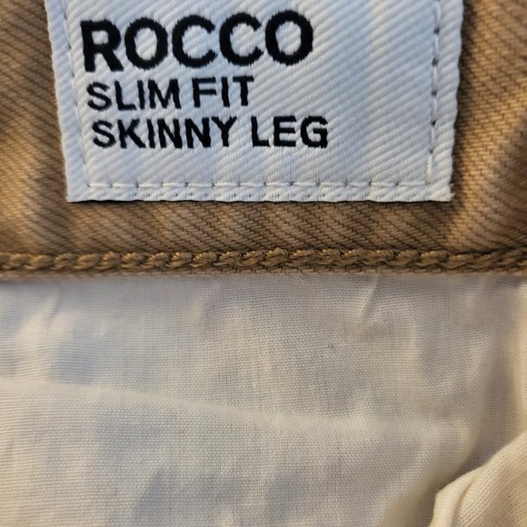 Express Men's Jeans Kaki Rocco Slim Fit Skinny Leg - Picture 5 of 6